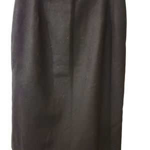 Skirt 13/14 Black 100% Pure Wool Lined Sag Harbour